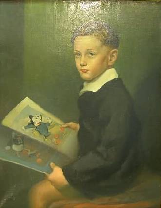 Portrait of Boy Reading