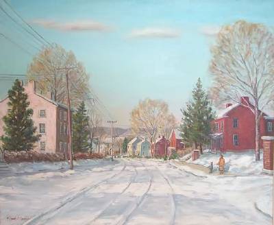 Bovertown Street in Winter