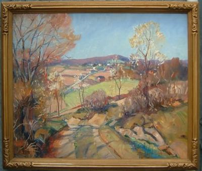 Autumn Landscape with View of Valley