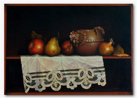 Bodegon con ceramica by Hernan Miranda - Auction record, sale price, and art valuation. Compare with similar artists and explore comparable artworks.