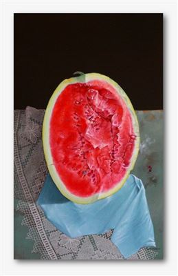 Sandia con tejido paraguayo