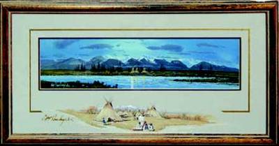 Encampment by the Mission Mountains