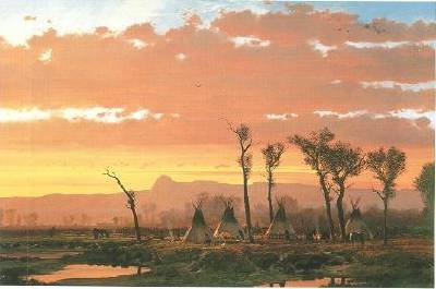 Last Glow Blackfeet Encampment