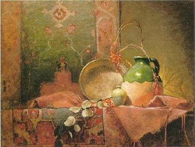 Composition in Reds and Greens