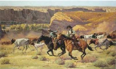 Turning the Herd by John Leone - Auction record, sale price, and art valuation. Compare with similar artists and explore comparable artworks.