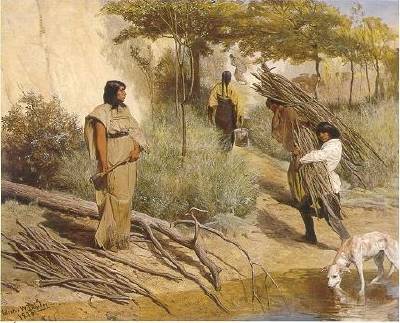 Sample artwork by Valentine Walter Bromley (1847 - 1877), known for genre-indian, reporter illustrator - View similar artists and auction records