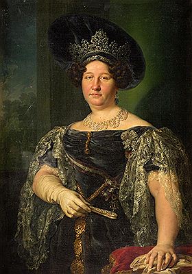 Retrato de María Isabel de Borbón, Reina de las Dos Sicilias
