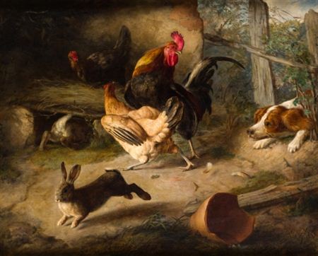 Sample artwork by Federico Jimenez Y Fernandez (1846 - 1907), known for rural landscape, genre, animal, bird painting - View similar artists and auction records