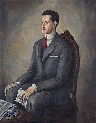 Retrato de Luis Escobar by Pedro Bueno Villarejo - Auction record, sale price, and art valuation. Compare with similar artists and explore comparable artworks.