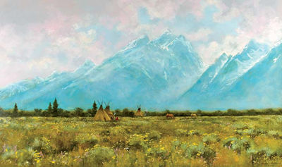 Teton Summer by Douglas Ricks - Auction record, sale price, and art valuation. Compare with similar artists and explore comparable artworks.