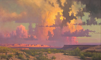 DISTANT THUNDERCLOUDS AT EVENING