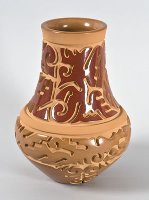 Sample artwork by Nathan Youngblood (Born 1954), known for indian design pottery - View similar artists and auction records