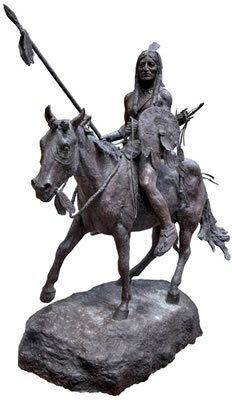 Camanche Warrior by Jim Reno - Auction record, sale price, and art valuation. Compare with similar artists and explore comparable artworks.