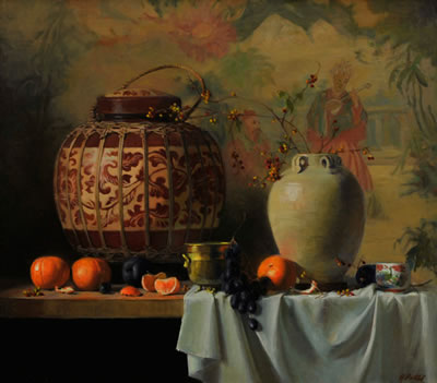 Still Life With Fiber Wrapped Jar