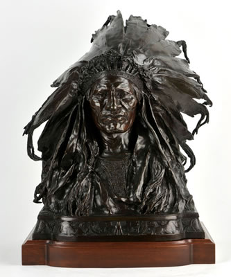 Chief Black Bird, Ogallala Sioux by Adolph Alexander Weinman - Auction record, sale price, and art valuation. Compare with similar artists and explore comparable artworks.