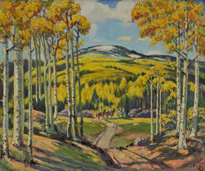 Road Through the Aspens, Near Taos, N.M. by Joseph Willis - Auction record, sale price, and art valuation. Compare with similar artists and explore comparable artworks.