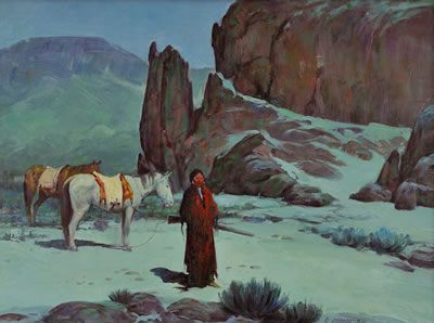 Indian In Moonlight