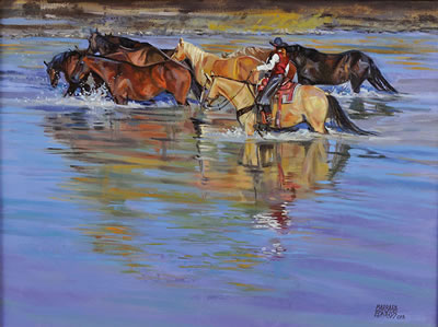 Cheyenne Crossing by Barbara Edwards - Auction record, sale price, and art valuation. Compare with similar artists and explore comparable artworks.