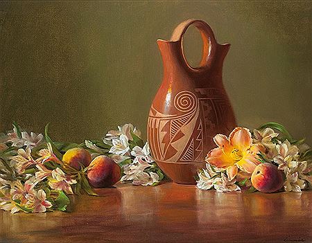 Still Life with Vase, Flowers, and Fruit by Cary Ennis - Auction record, sale price, and art valuation. Compare with similar artists and explore comparable artworks.