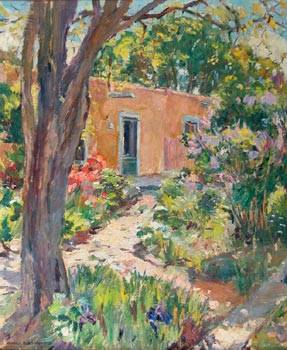 House with trees and flowers
