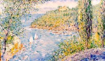Sample artwork by Duane Alt (Born 1935), known for landscape, still life and harbors painting - View similar artists and auction records
