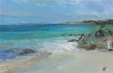 LACOON BAY FROM GELLICEAUX BAY, MUSTIQUE