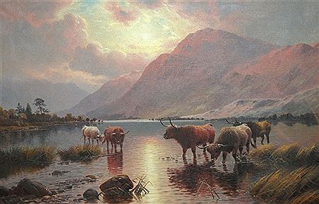 HIGHLAND CATTLE LOCH VENACHAR, (EARLY MORNING) HIGHLAND CATTLE LOCH LOMOND, (SUNSET) (2) by Henry Robinson Hall - Auction record, sale price, and art valuation. Compare with similar artists and explore comparable artworks.