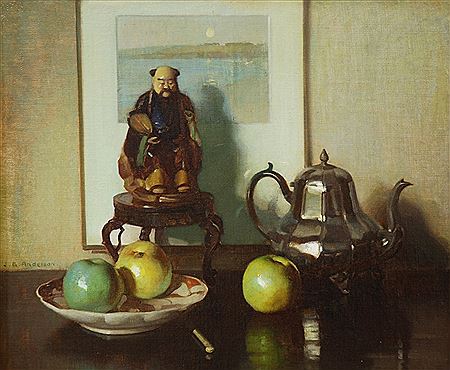 STILL LIFE WITH ORIENTAL FIGURE