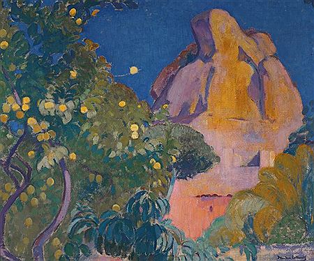 Paysage au citronnier .