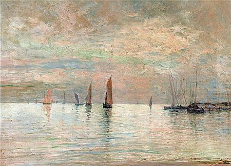 "Paysage maritime, Le Havre, 1869" by Maurice Francois Courant - Auction record, sale price, and art valuation. Compare with similar artists and explore comparable artworks.
