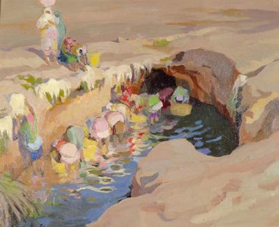 MARRAKECH:LES LAVEUSES DE LAINE