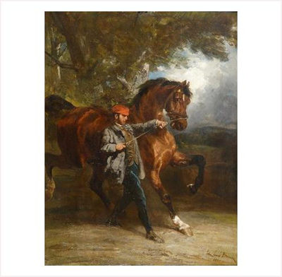 PALEFRENIER CHEVAL EN MAINS
