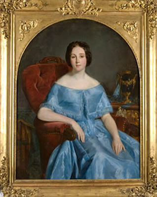 "Retrato de dama de azul"