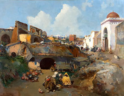 Paisaje de Marrcuecos by José Navarro y Llorens - Auction record, sale price, and art valuation. Compare with similar artists and explore comparable artworks.