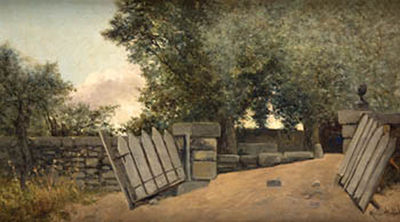 Sample artwork by Manuel Ramos Artal (1855 - 1900), known for buildings in landscapes and dramatic landscape paintings - View similar artists and auction records