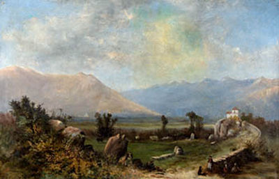 Paisaje con El Escorial al fondo