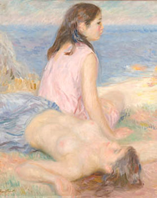 Chicas en la playa by Ramon Pichot - Auction record, sale price, and art valuation. Compare with similar artists and explore comparable artworks.