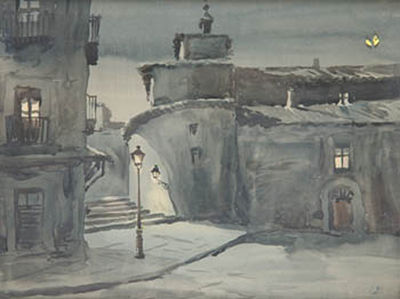 Nocturno de Segovia by Ricardo Sacristan Arrieta - Auction record, sale price, and art valuation. Compare with similar artists and explore comparable artworks.