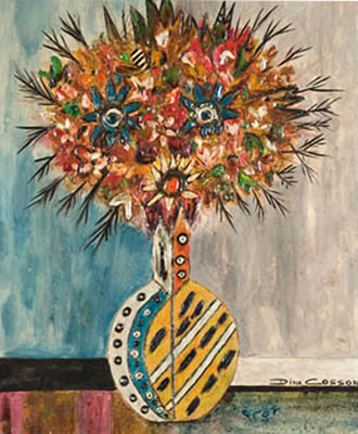 Jarrón con flores