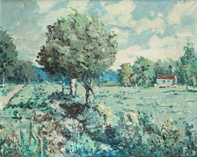 "Paisaje con casa"