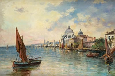 Vista de la laguna de Venecia