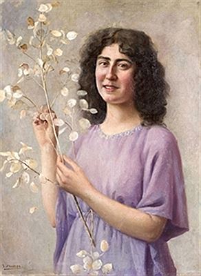Retrato de joven con rama