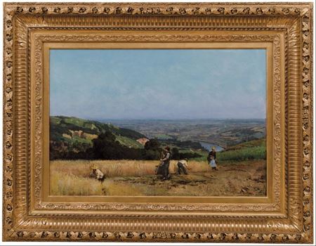Segadores con vista del valle del Loira de fondo