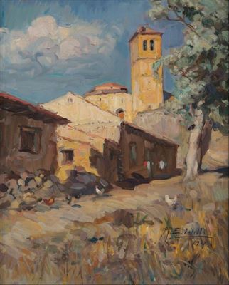 Paisaje con Gallinas