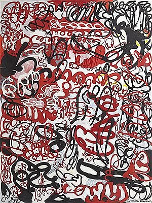 Composition abstraite rouge/noir