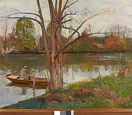 " Automne n° 2 ", Le pêcheur