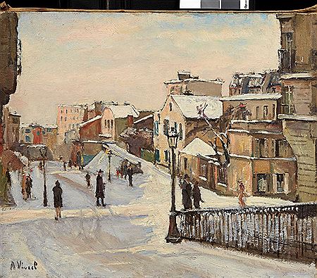 Montmartre ( ?) sous la neige