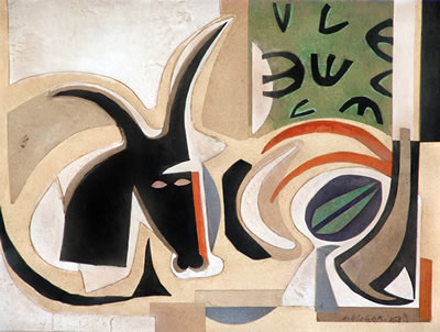 COMPOSICION CON CABRA