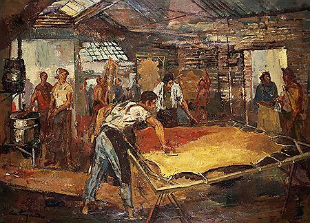 GALPON DE CURTIEMBRE by Juan Carlos Castagnino - Auction record, sale price, and art valuation. Compare with similar artists and explore comparable artworks.