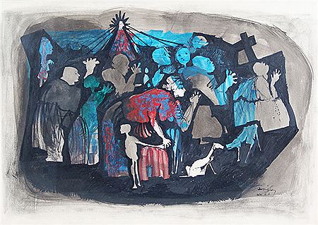 PROCESION by Roberto Gonzalez - Auction record, sale price, and art valuation. Compare with similar artists and explore comparable artworks.